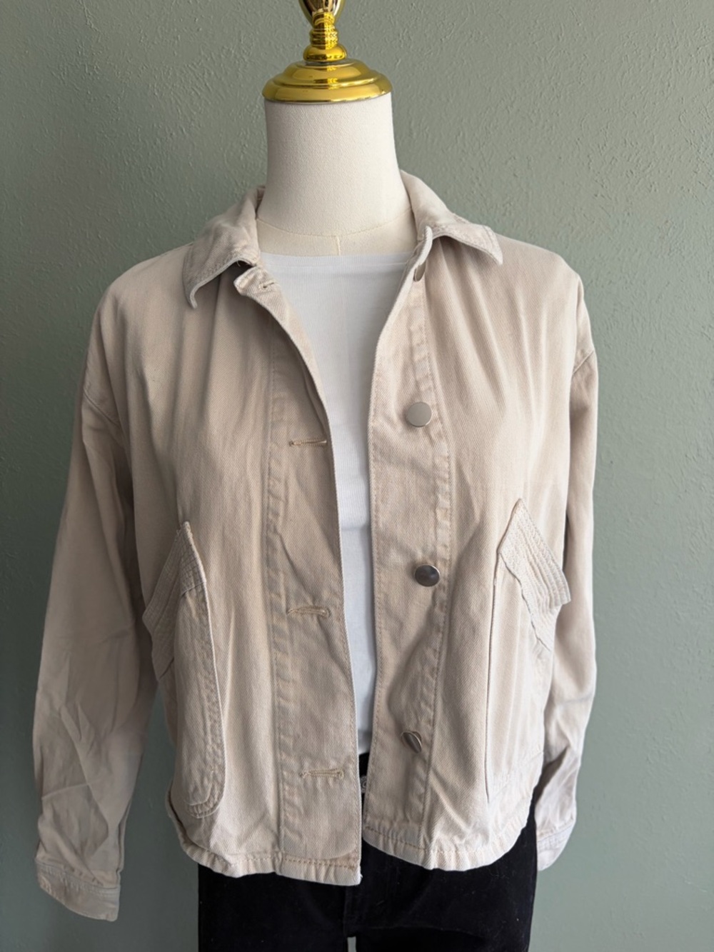 Top Shop Cream lightweight jacket size Small/4-6